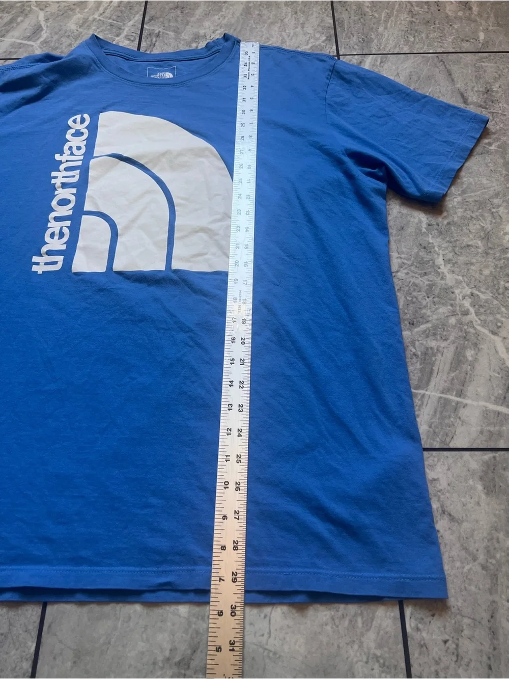 The North Face Mens Blue/White Jumbo Half Dome Short Sleeve Graphic T-Shirt 2XL